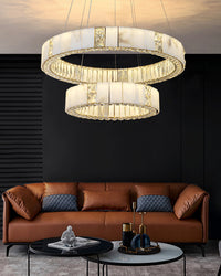 WOMO Alabaster Circular Led Chandelier-WM3056