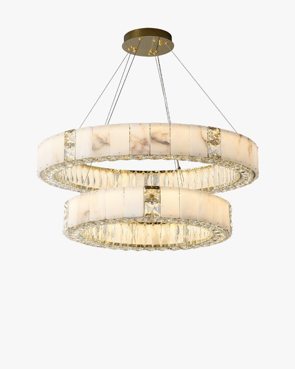 WOMO Alabaster Circular Led Chandelier-WM3056