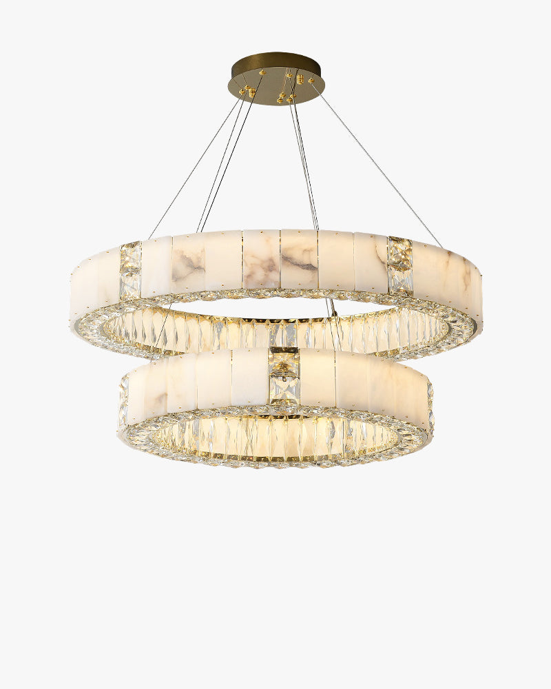 WOMO Alabaster Circular Led Chandelier-WM3056
