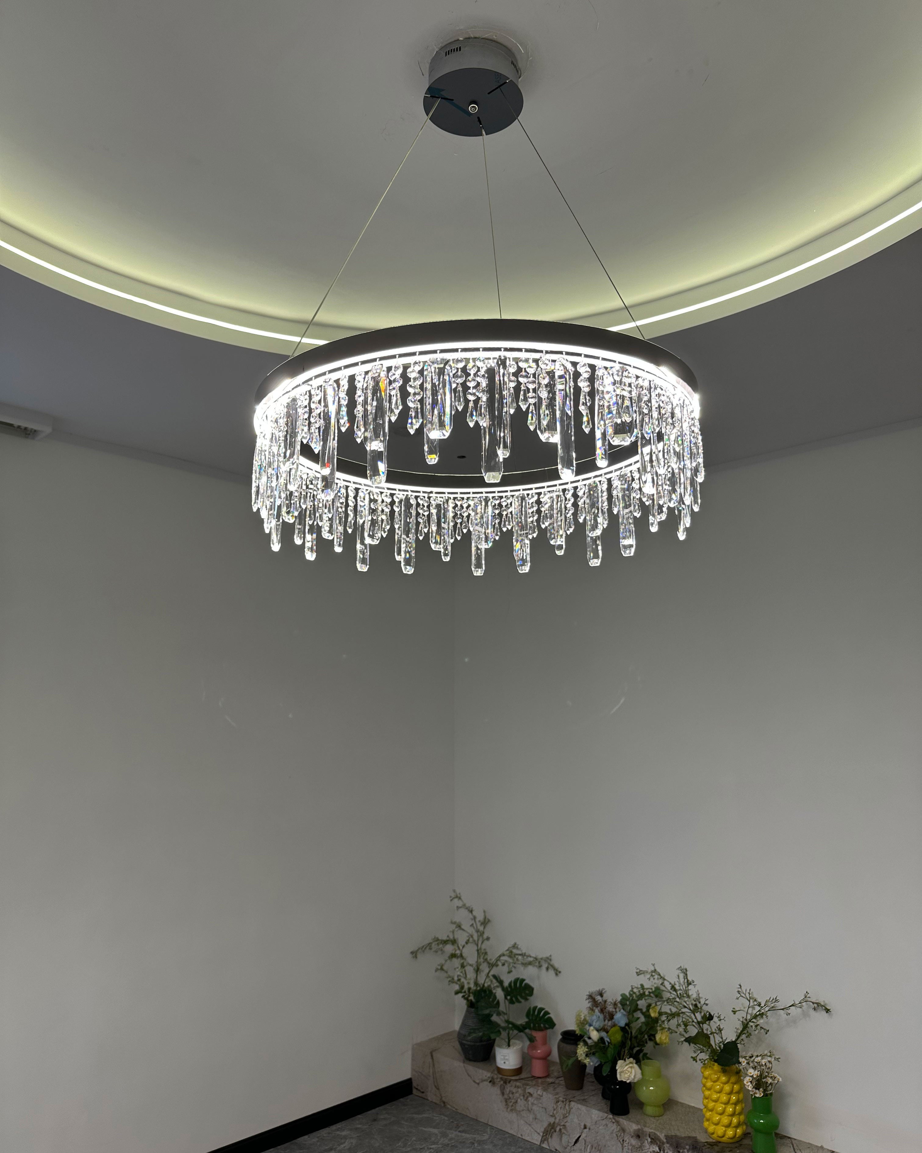 WOMO Crystal Drop Chandelier-WM3058