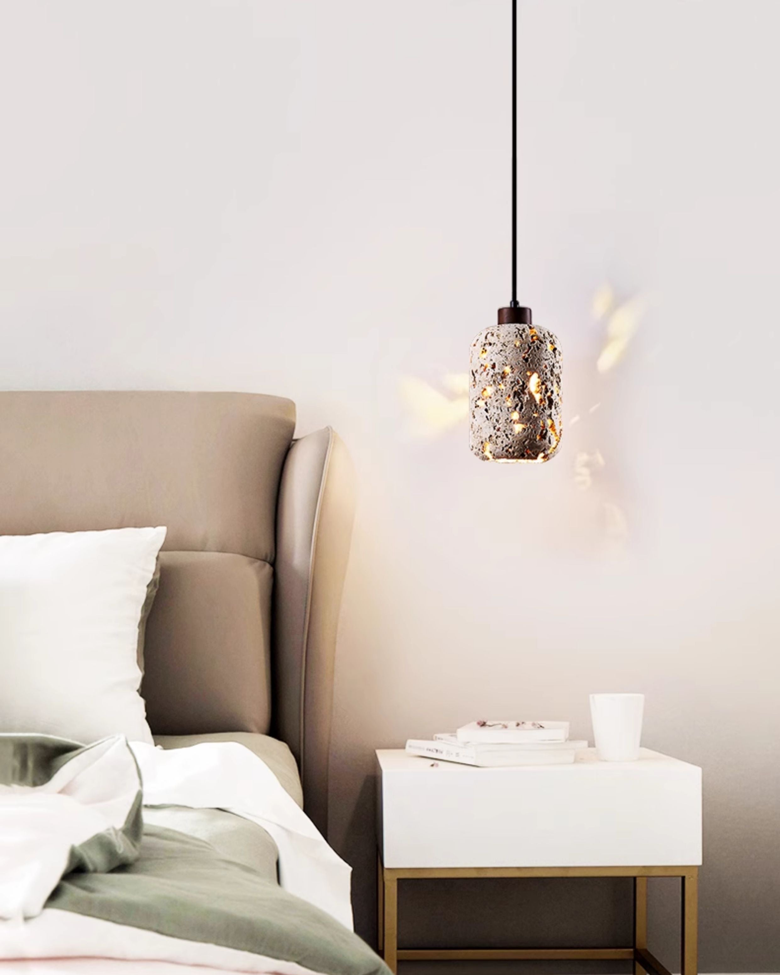 WOMO Wabi Sabi Travertine Pendant Light-WM3060