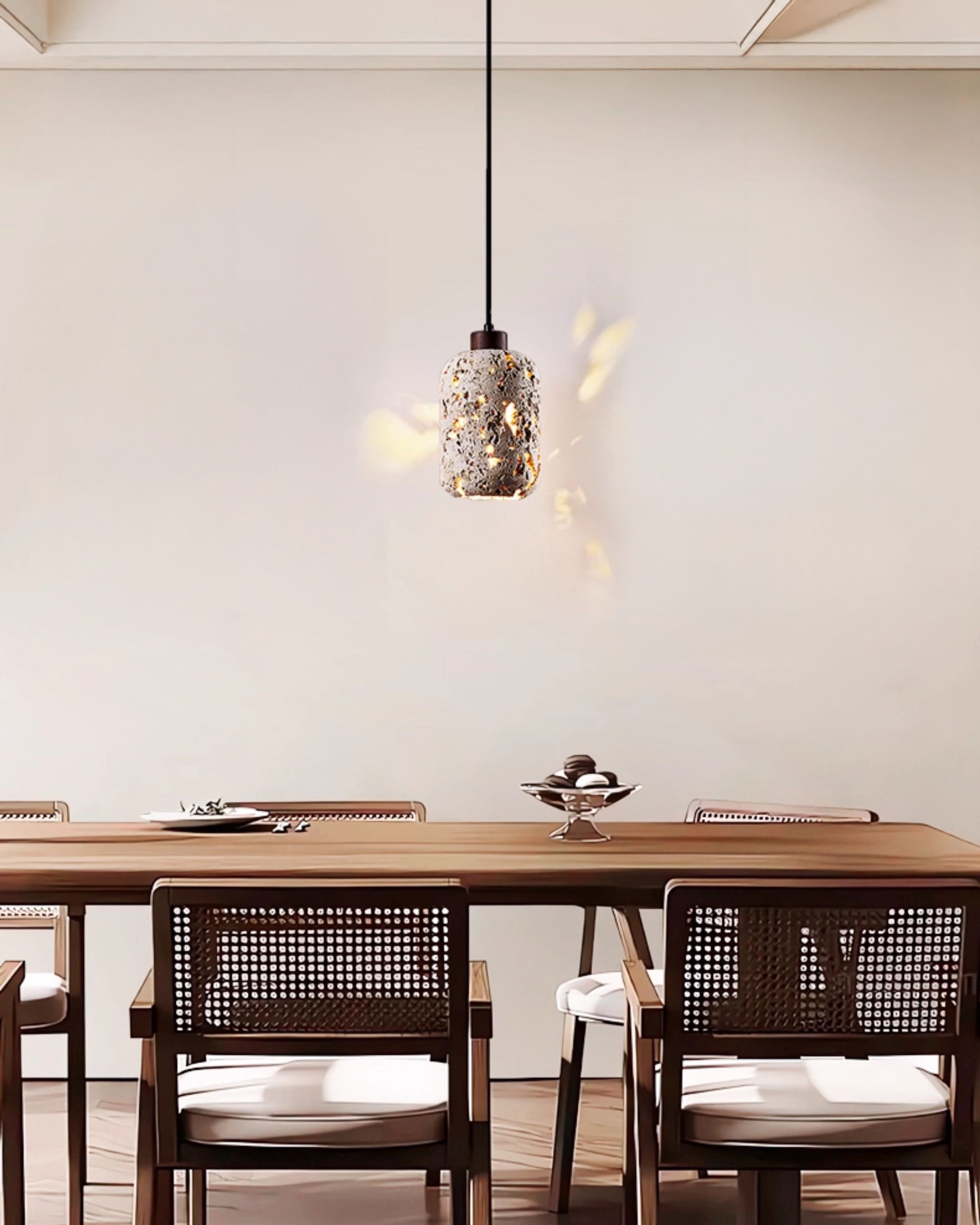 WOMO Wabi Sabi Travertine Pendant Light-WM3060