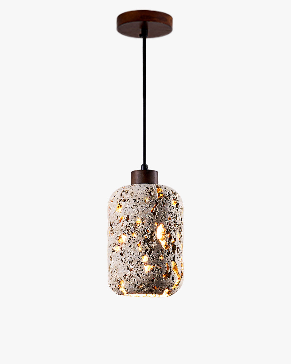 WOMO Wabi Sabi Travertine Pendant Light-WM3060