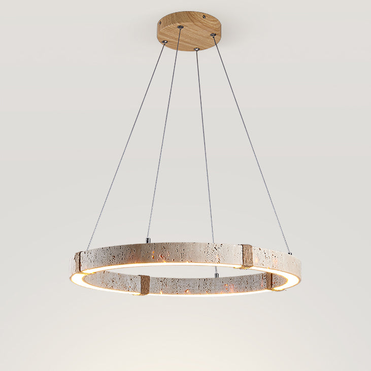 WOMO Circular Travertine Chandelier-WM3061
