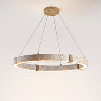 WOMO Circular Travertine Chandelier-WM3061