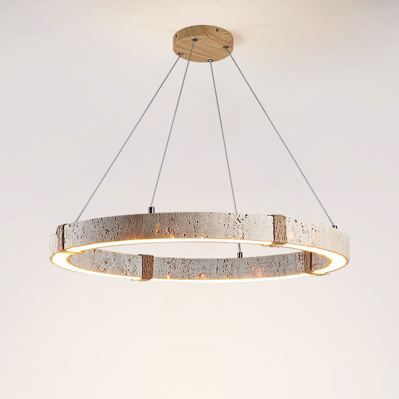 WOMO Circular Travertine Chandelier-WM3061