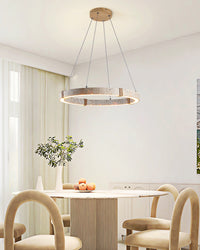 WOMO Circular Travertine Chandelier-WM3061