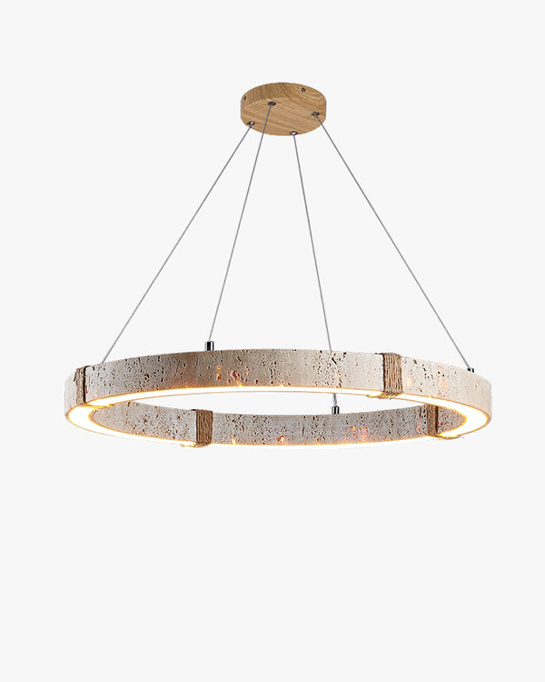 WOMO Circular Travertine Chandelier-WM3061