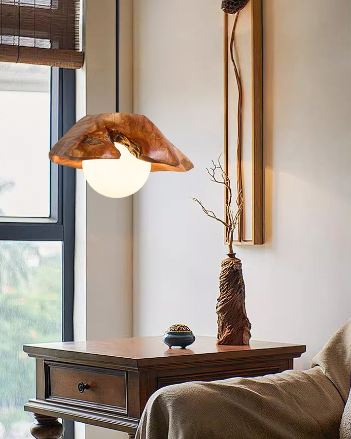 WOMO Wood Shaded Pendant Light-WM3062