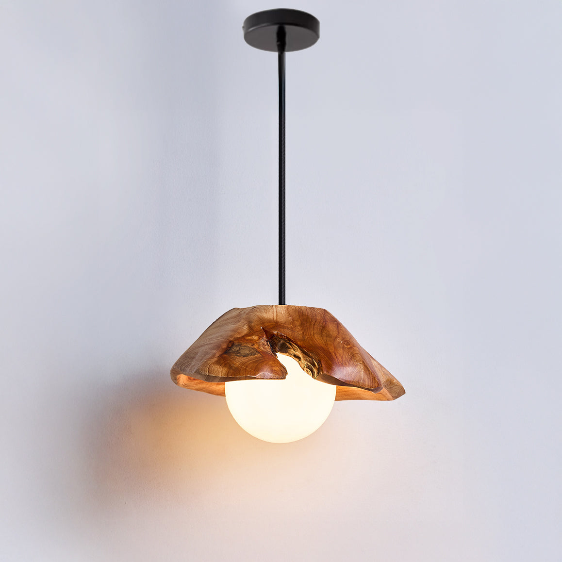WOMO Wood Shaded Pendant Light-WM3062