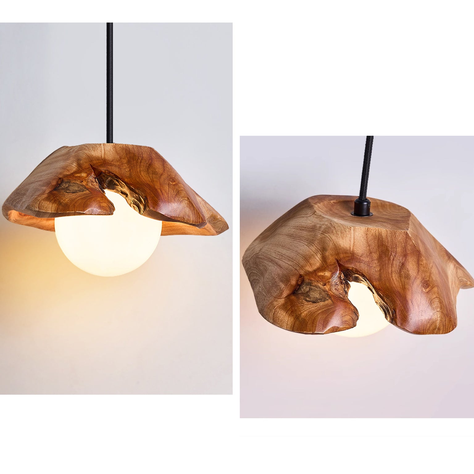WOMO Wood Shaded Pendant Light-WM3062