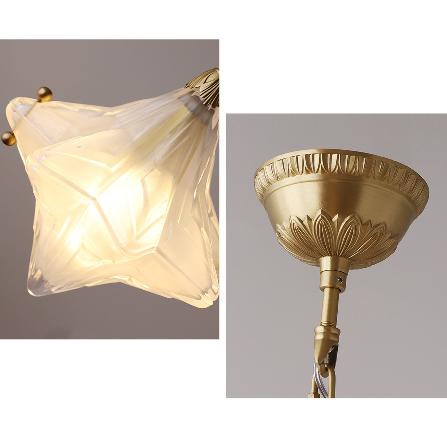WOMO Glass Star Pendant Light-WM3064