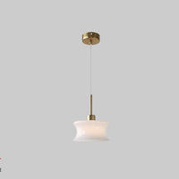 WOMO White/Beige Glass Pendant Light-WM3065