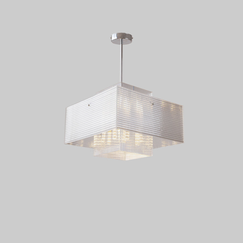 WOMO Silver Geometric Pendant Light-WM3070
