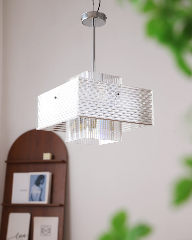 WOMO Silver Geometric Pendant Light-WM3070