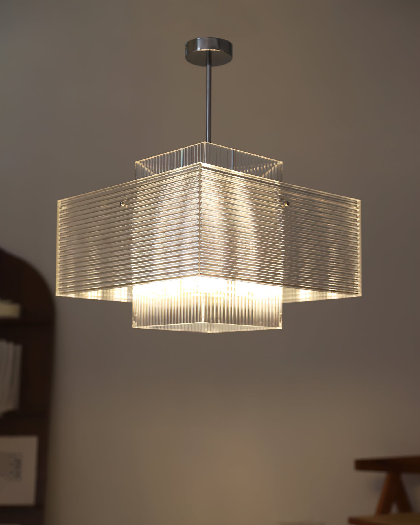 WOMO Silver Geometric Pendant Light-WM3070