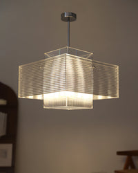 WOMO Silver Geometric Pendant Light-WM3070