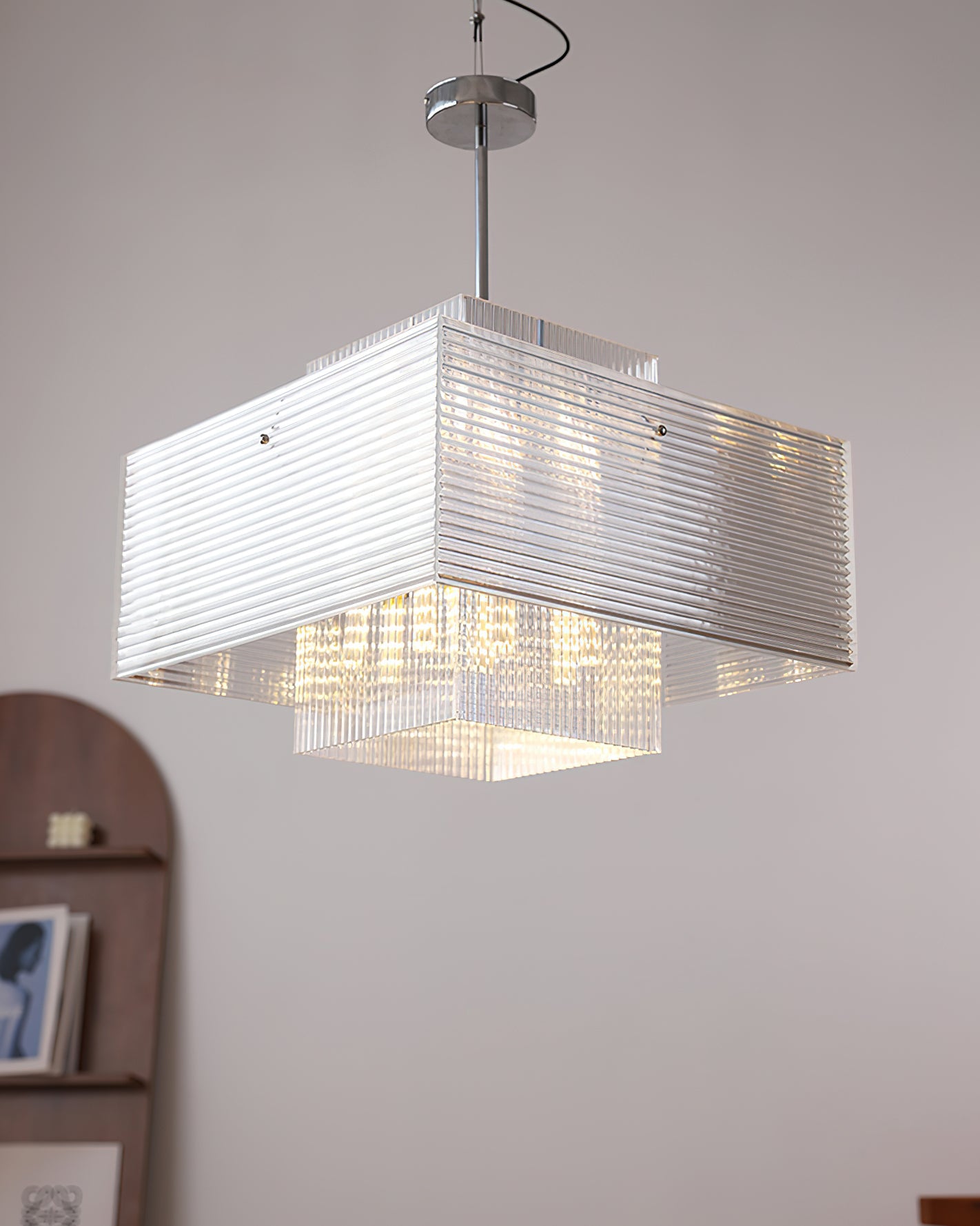 WOMO Silver Geometric Pendant Light-WM3070