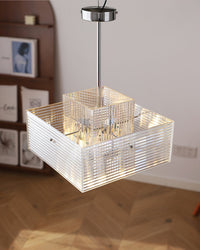 WOMO Silver Geometric Pendant Light-WM3070