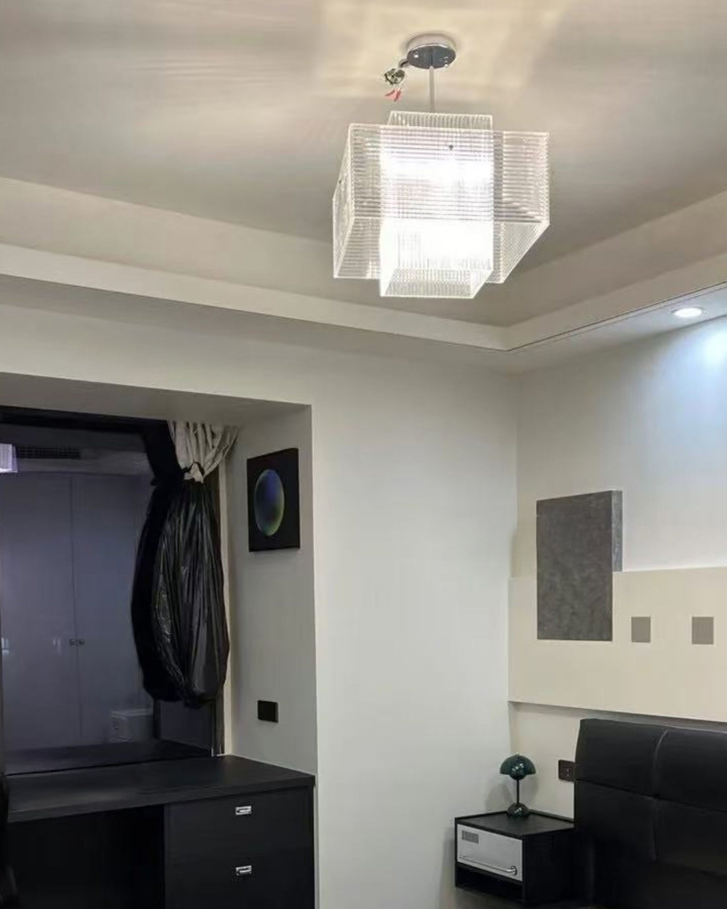 WOMO Silver Geometric Pendant Light-WM3070
