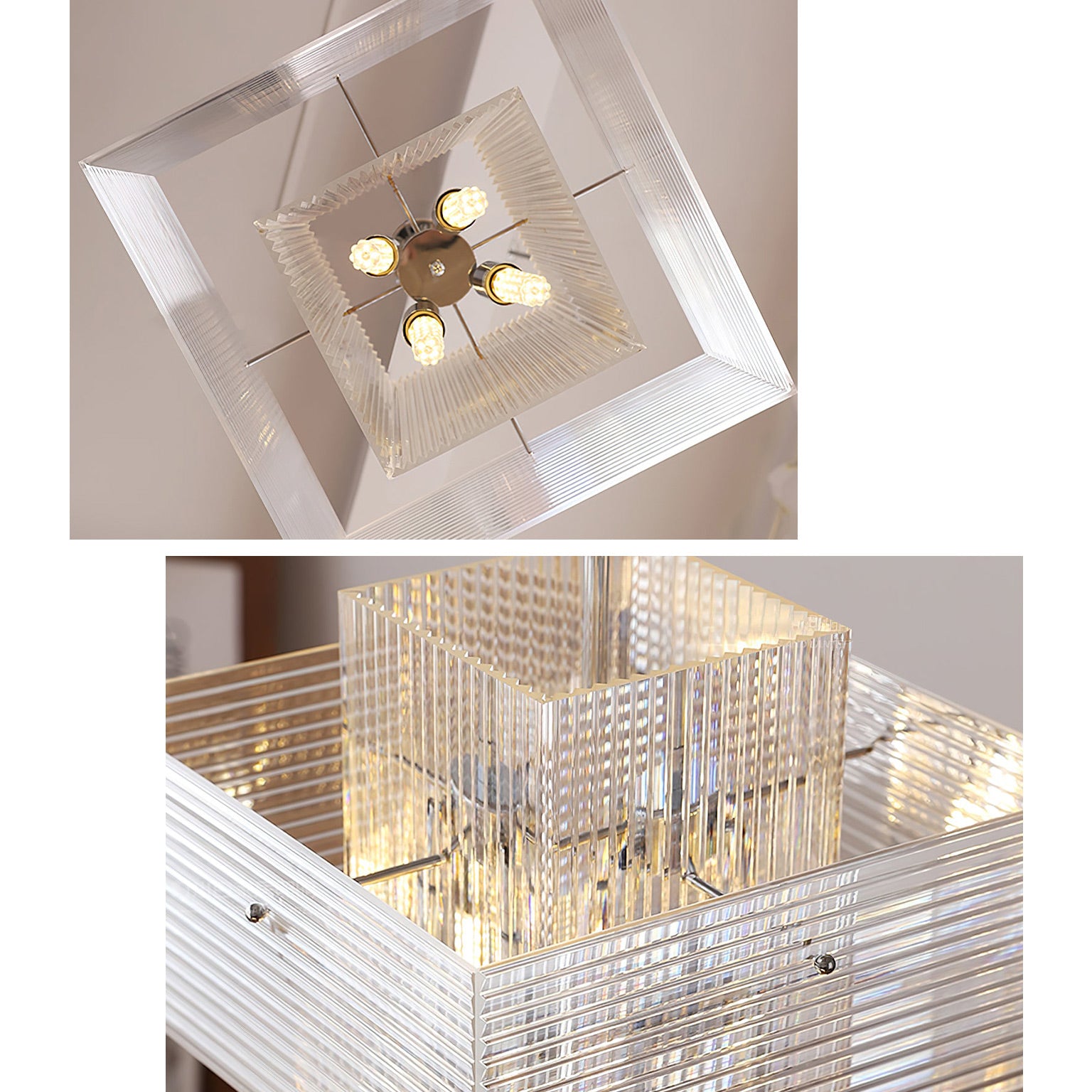 WOMO Silver Geometric Pendant Light-WM3070