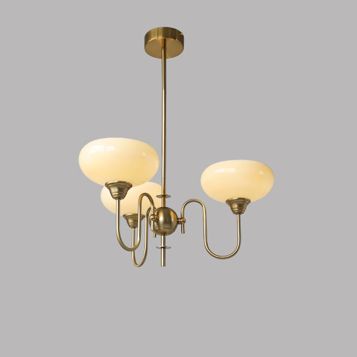 WOMO Milk Glass Arm Chandelier--WM3074