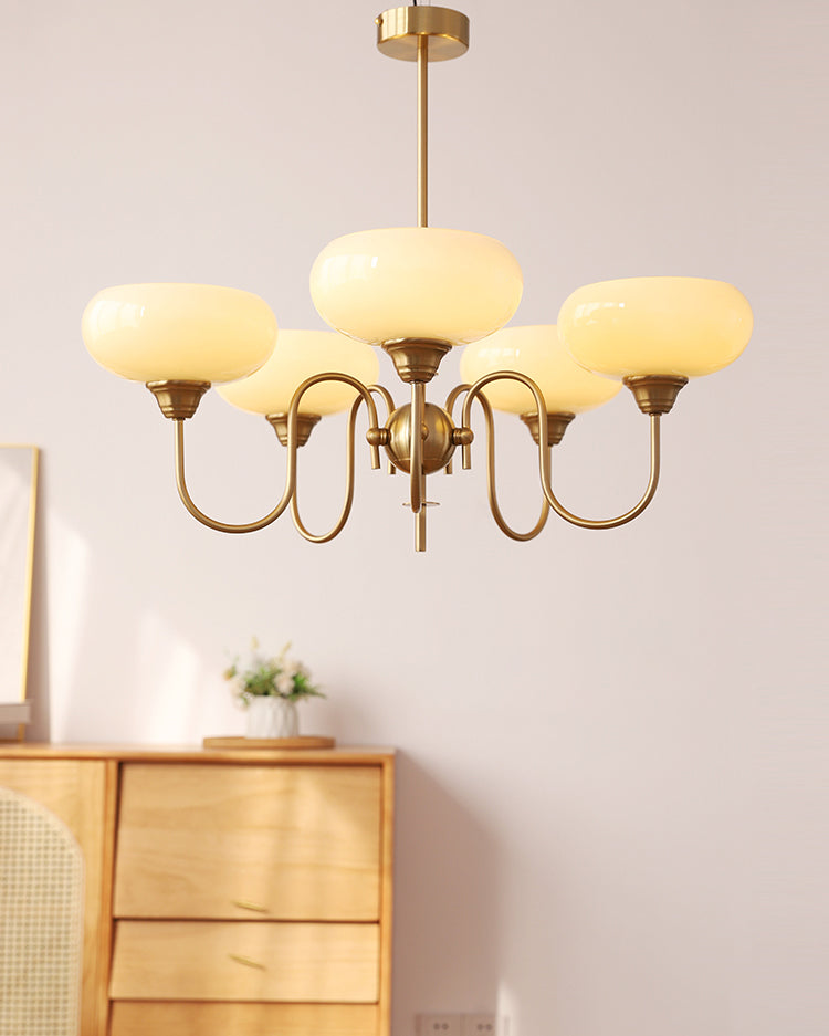WOMO Milk Glass Arm Chandelier--WM3074