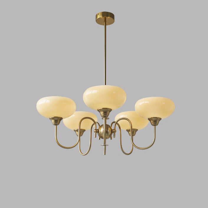 WOMO Milk Glass Arm Chandelier--WM3074