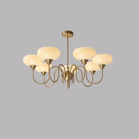 WOMO Milk Glass Arm Chandelier--WM3074