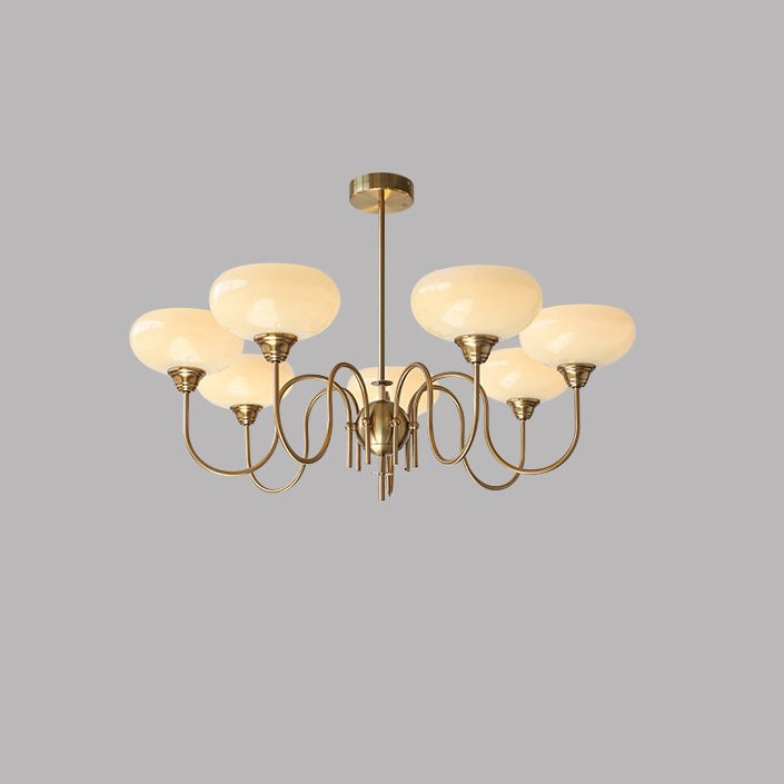 WOMO Milk Glass Arm Chandelier--WM3074