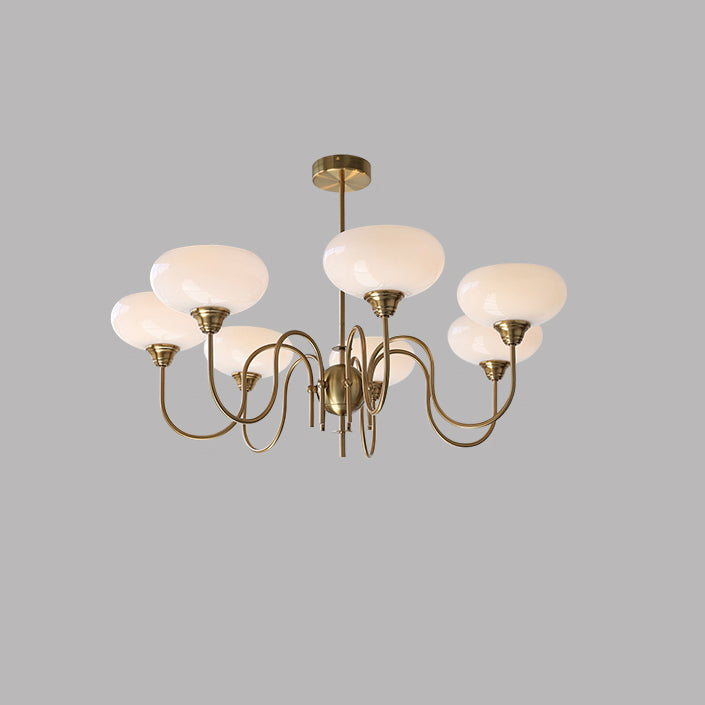 WOMO Milk Glass Arm Chandelier--WM3074