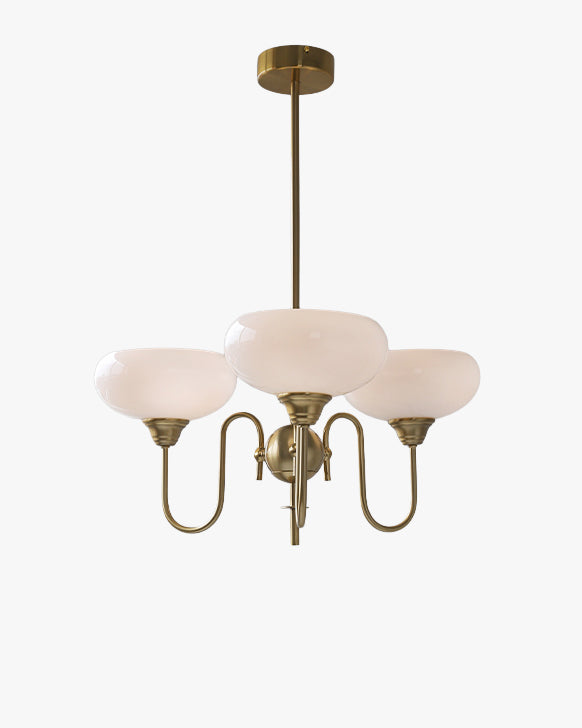 WOMO Milk Glass Arm Chandelier--WM3074