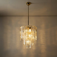 WOMO Gold Glass Tiered Chandelier-WM3076
