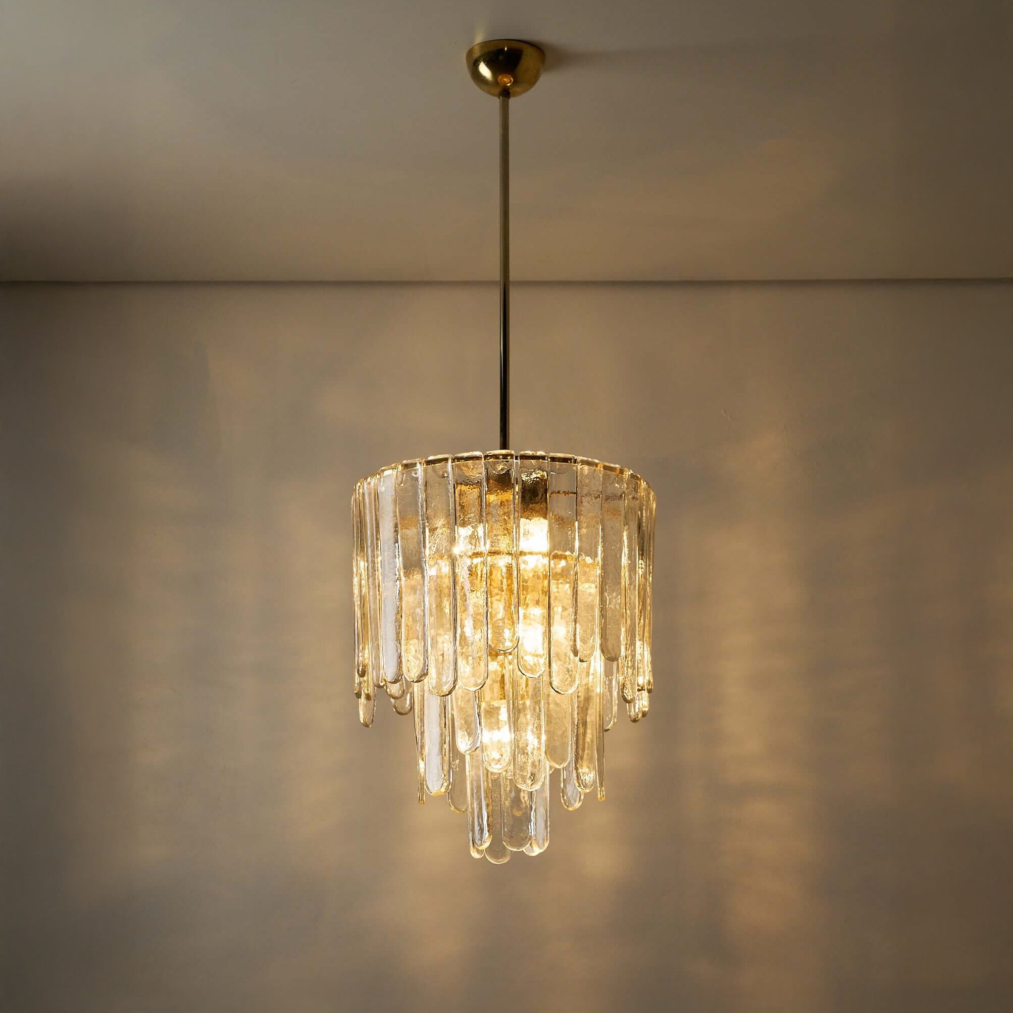 WOMO Gold Glass Tiered Chandelier-WM3076