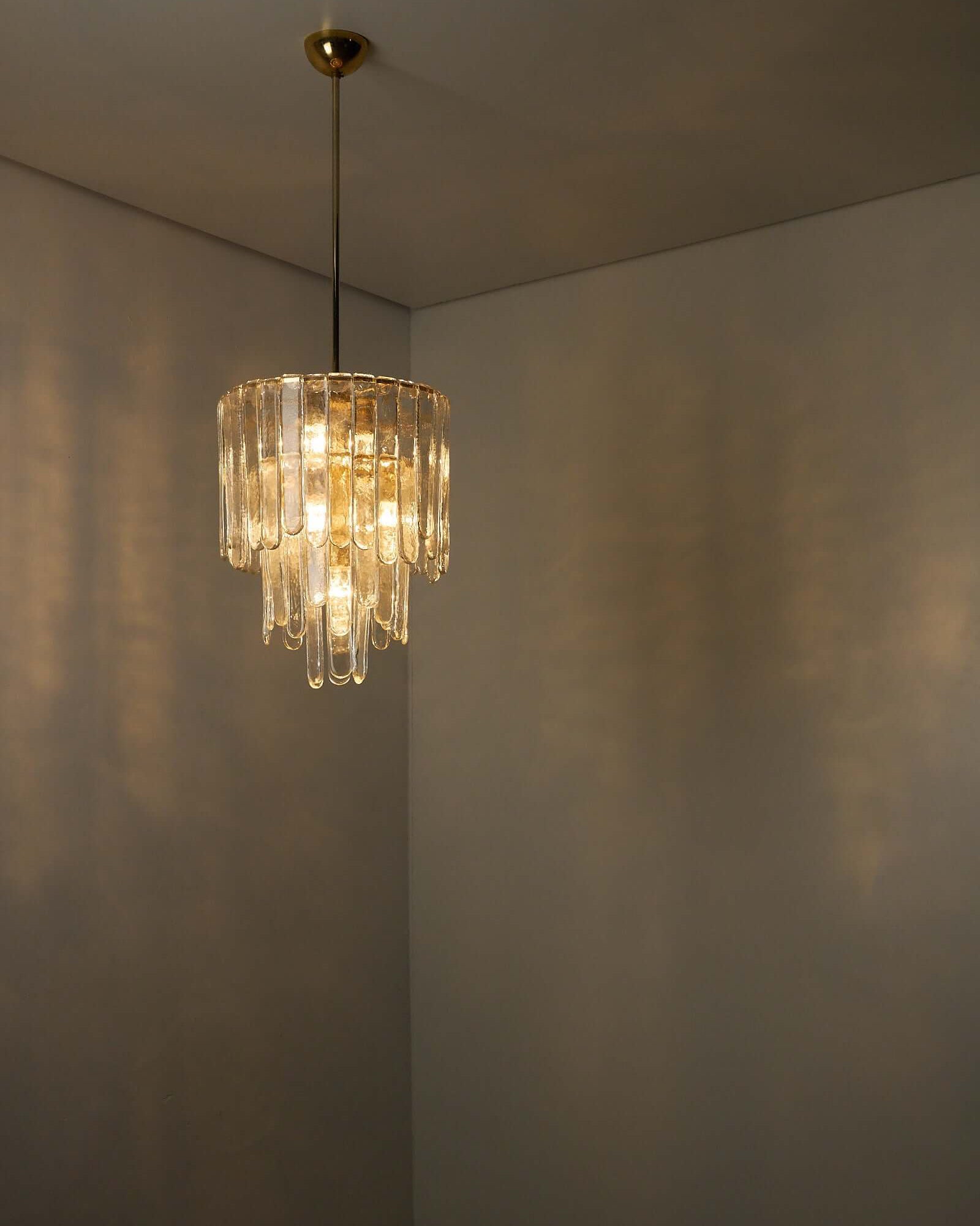 WOMO Gold Glass Tiered Chandelier-WM3076