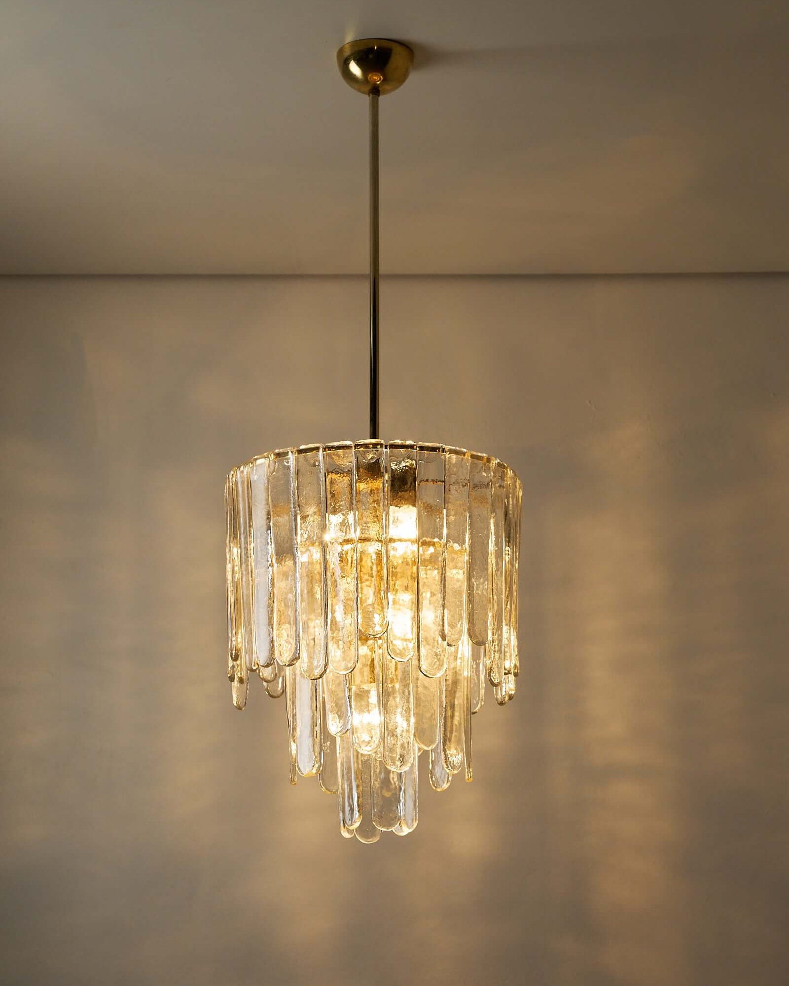 WOMO Gold Glass Tiered Chandelier-WM3076