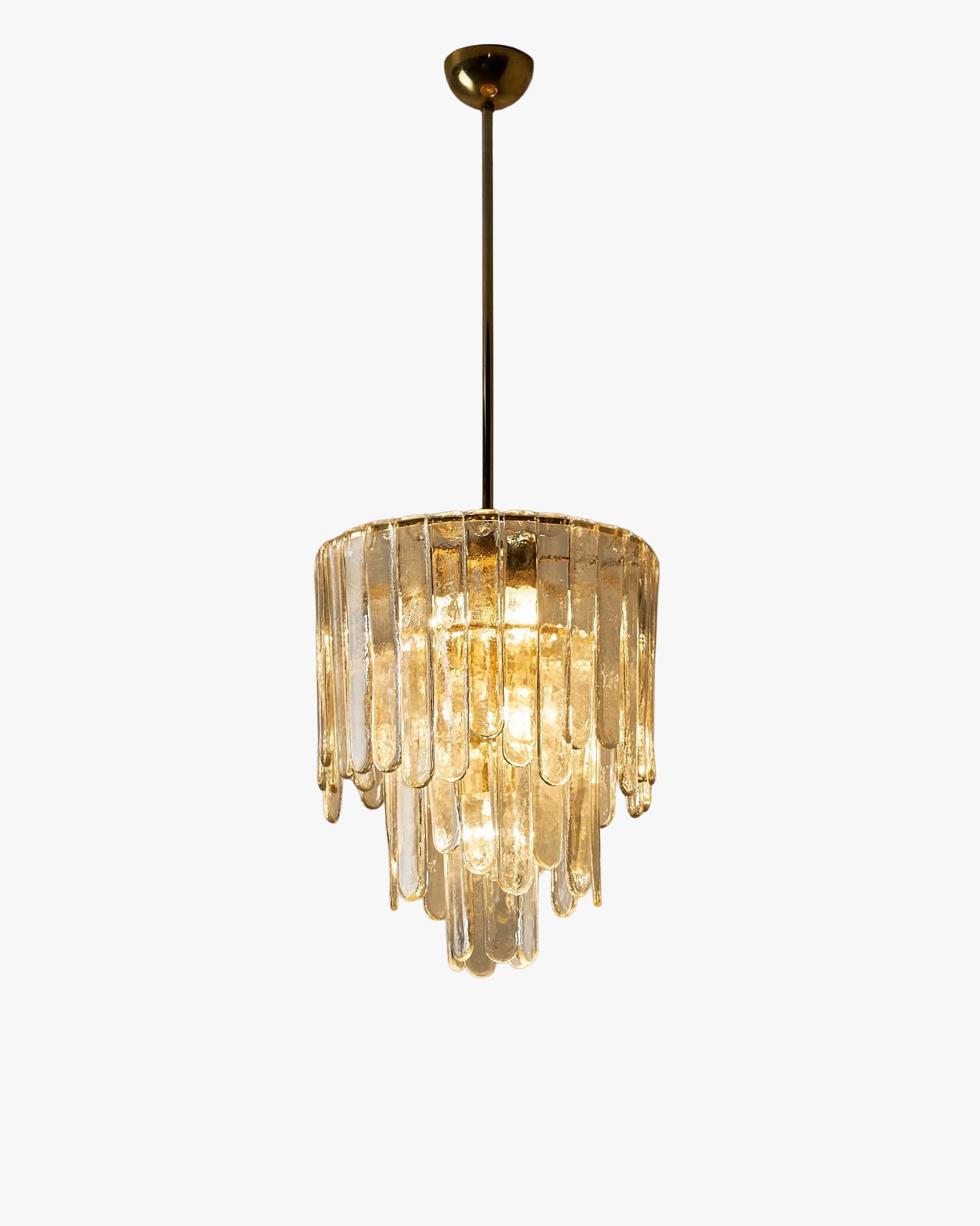 WOMO Gold Glass Tiered Chandelier-WM3076