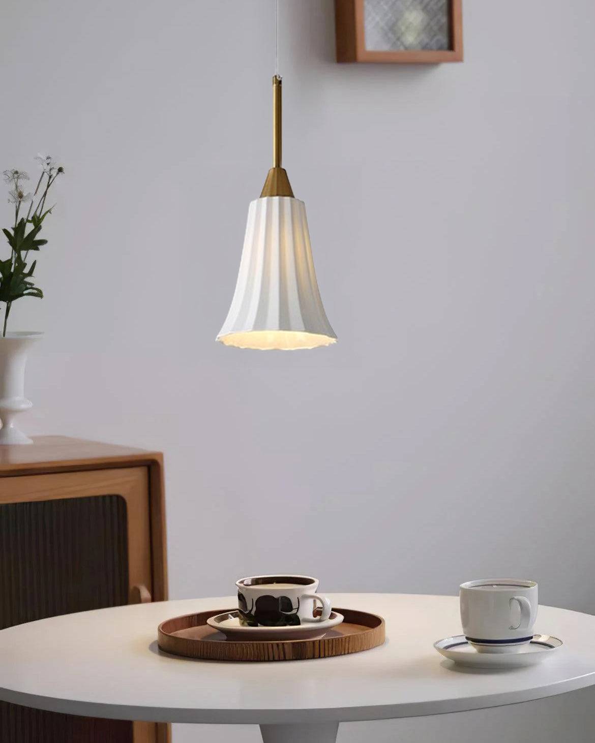 WOMO White Ceramic Pendant Light-WM3079