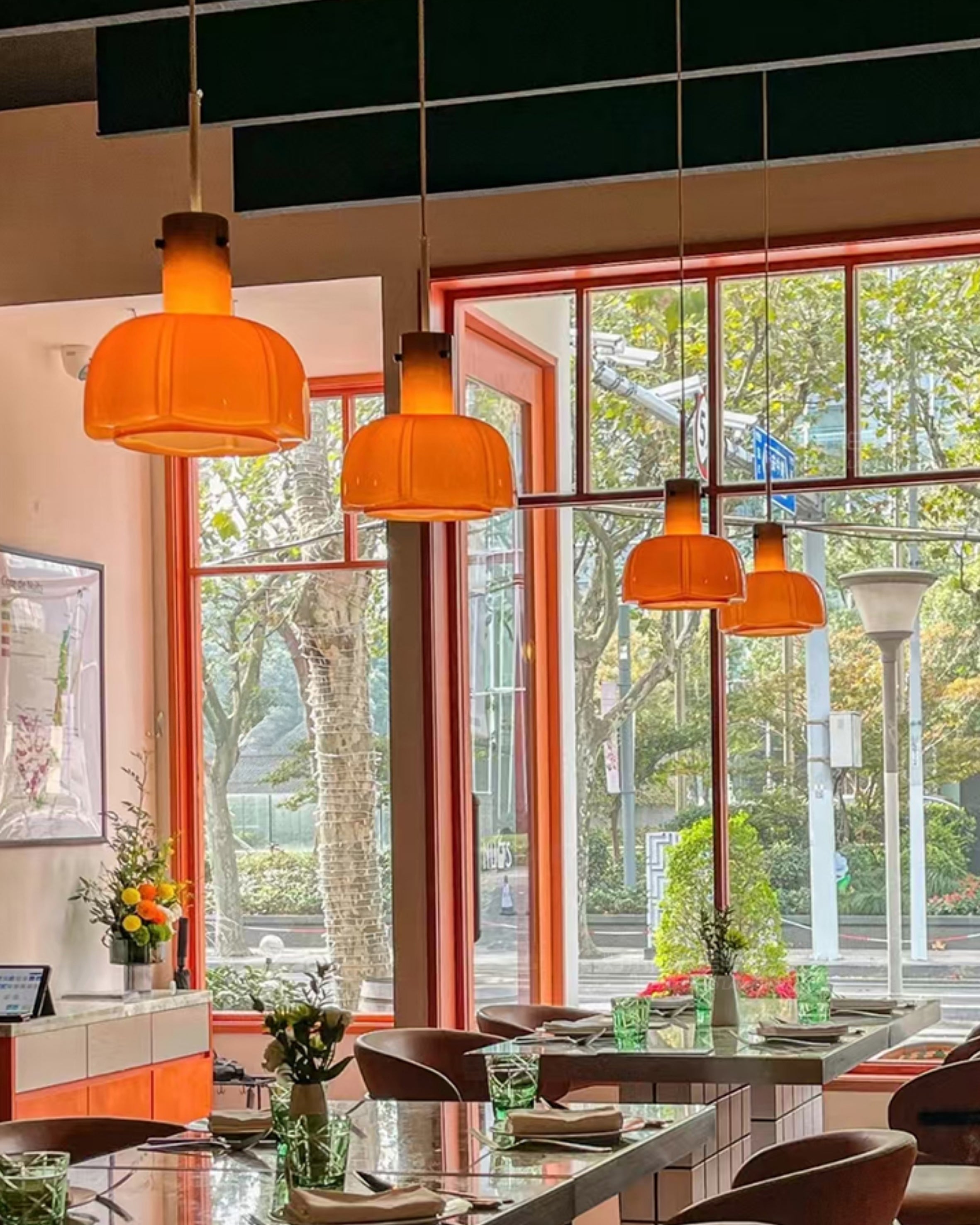 WOMO Flower Glass Pendant Light-WM3080