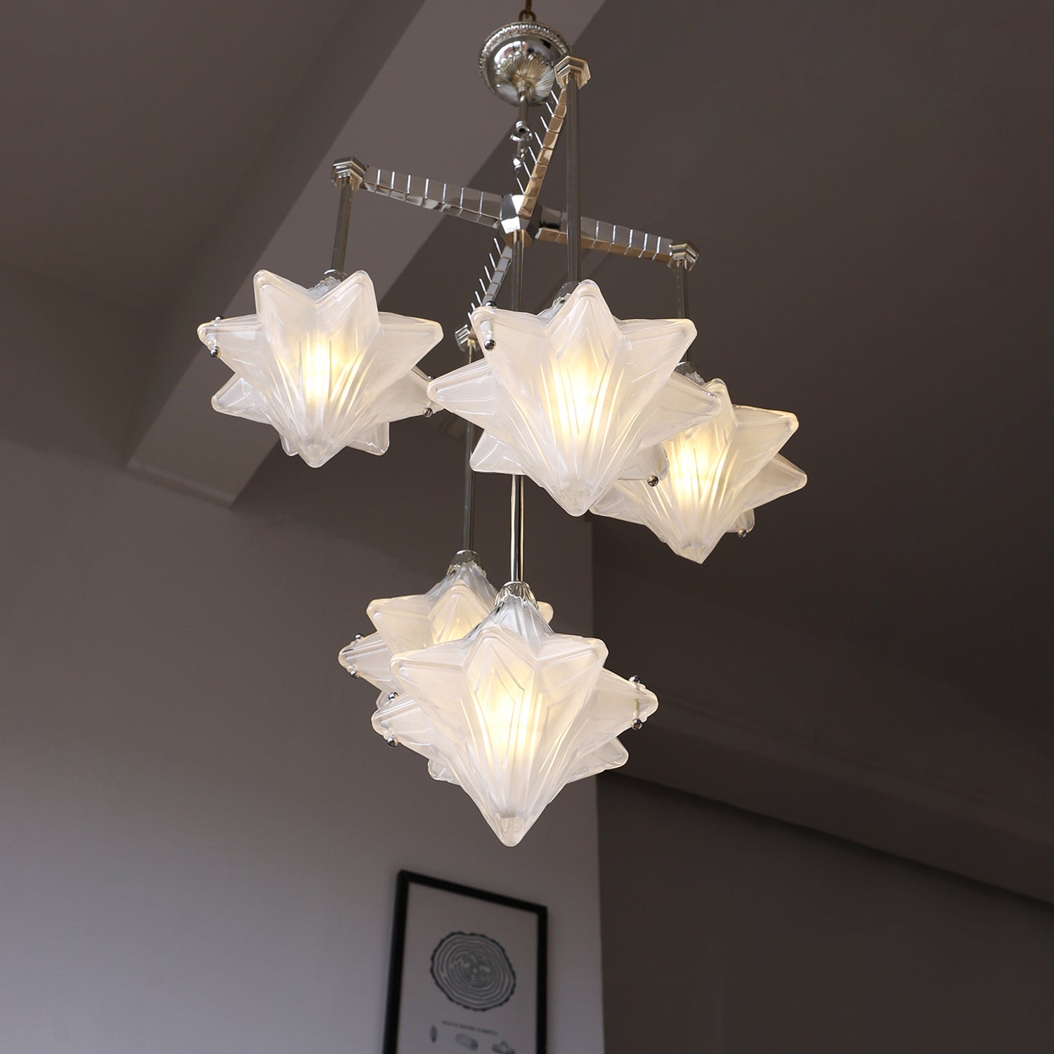 WOMO Multi Star Glass Chandelier-WM3083