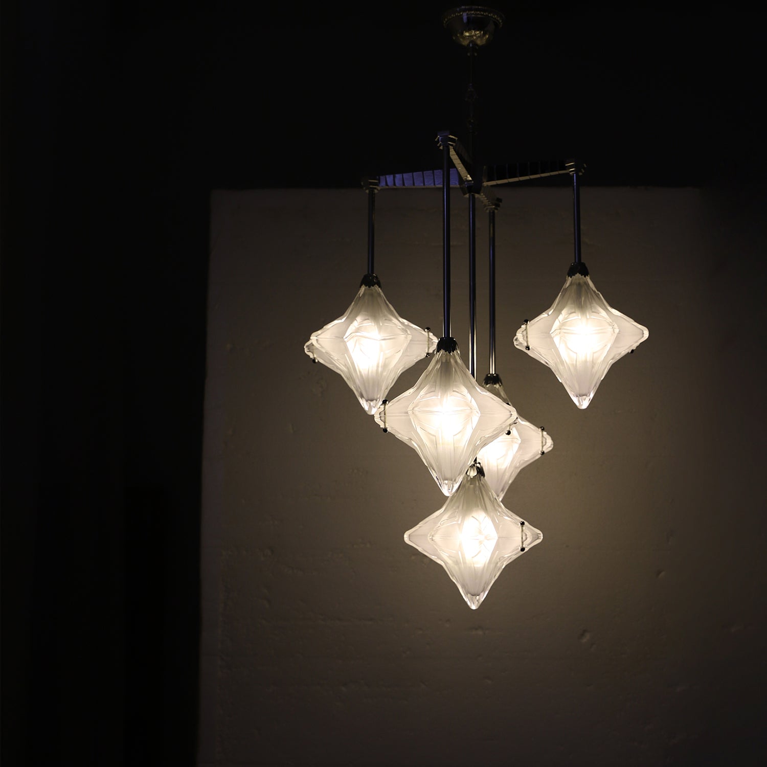 WOMO Multi Star Glass Chandelier-WM3083