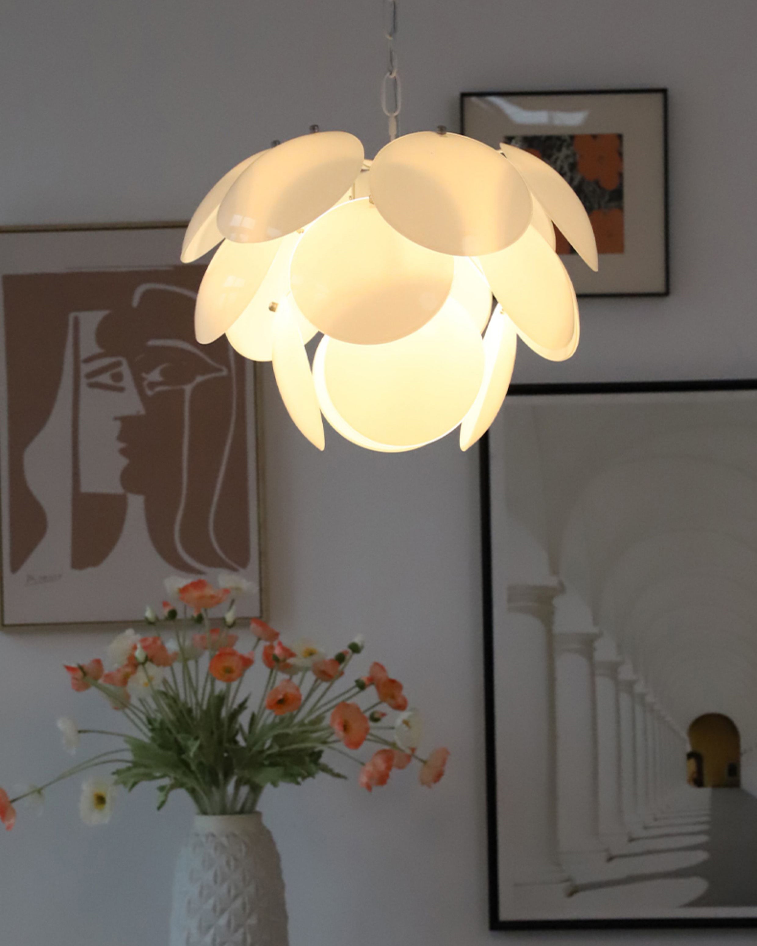 WOMO Petal Glass Chandelier-WM3084