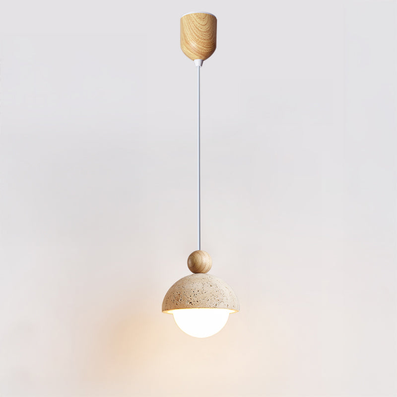 WOMO Travertine Globe Pendant Light-WM3085