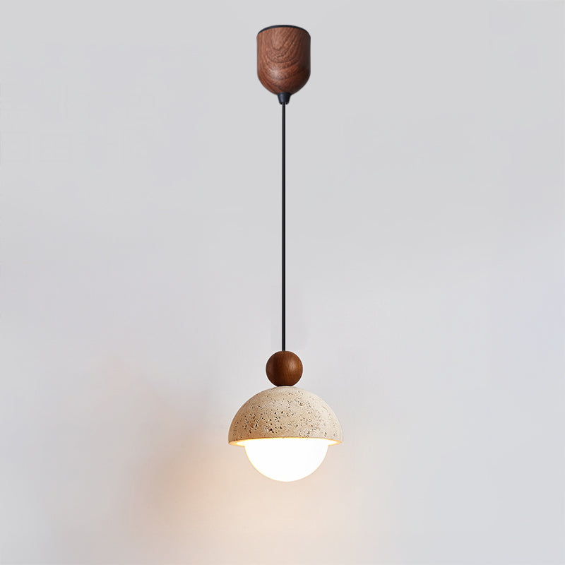 WOMO Travertine Globe Pendant Light-WM3085