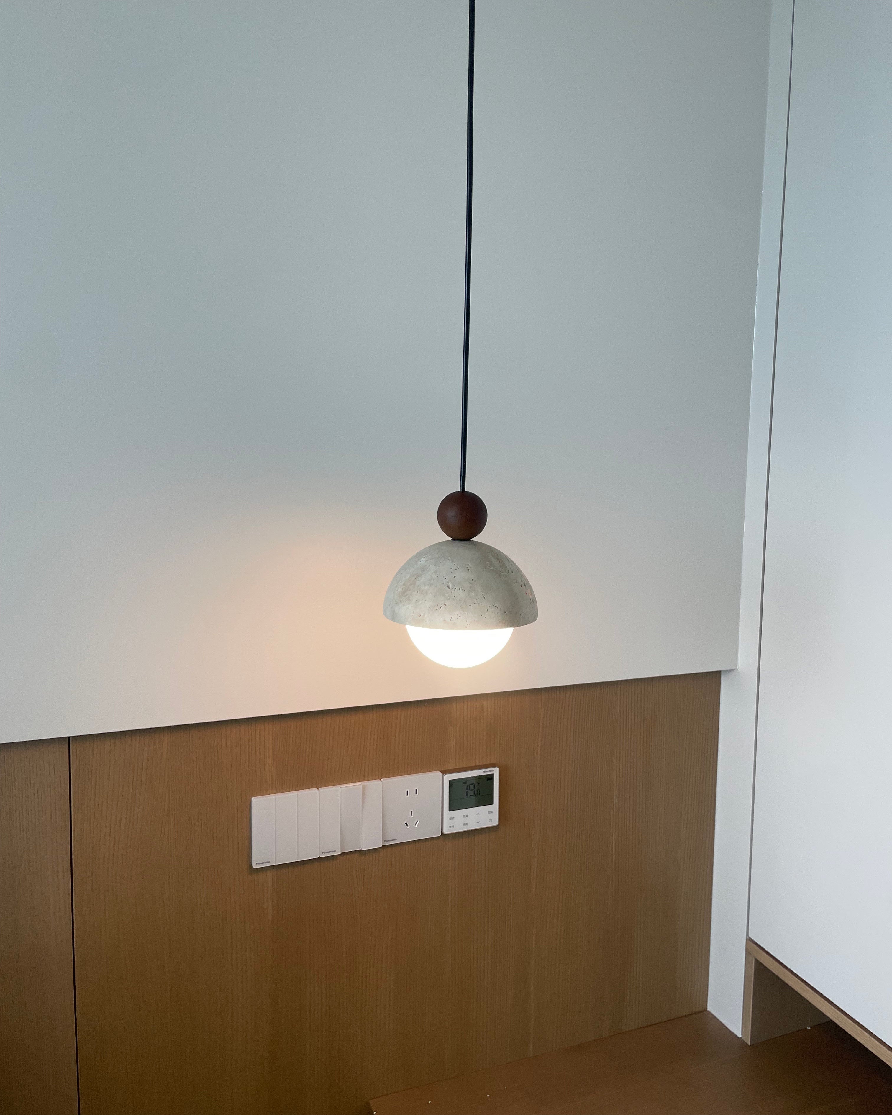 WOMO Travertine Globe Pendant Light-WM3085