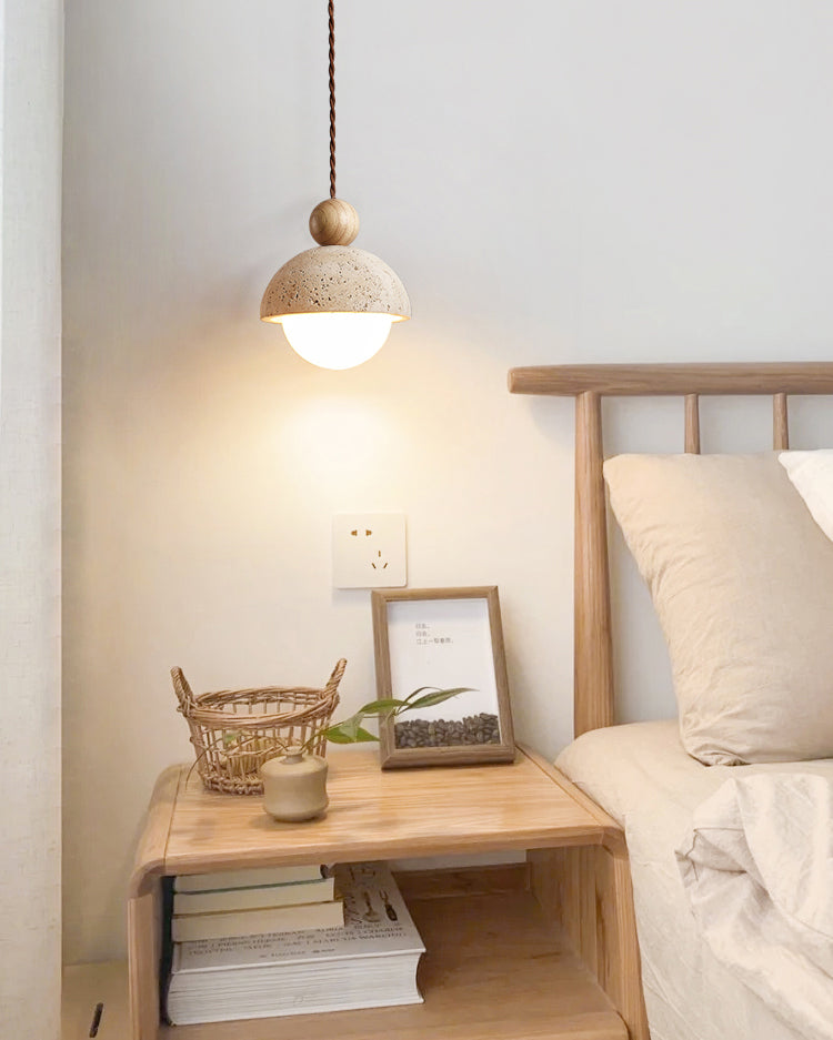 WOMO Travertine Globe Pendant Light-WM3085