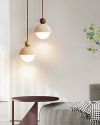 WOMO Travertine Globe Pendant Light-WM3085
