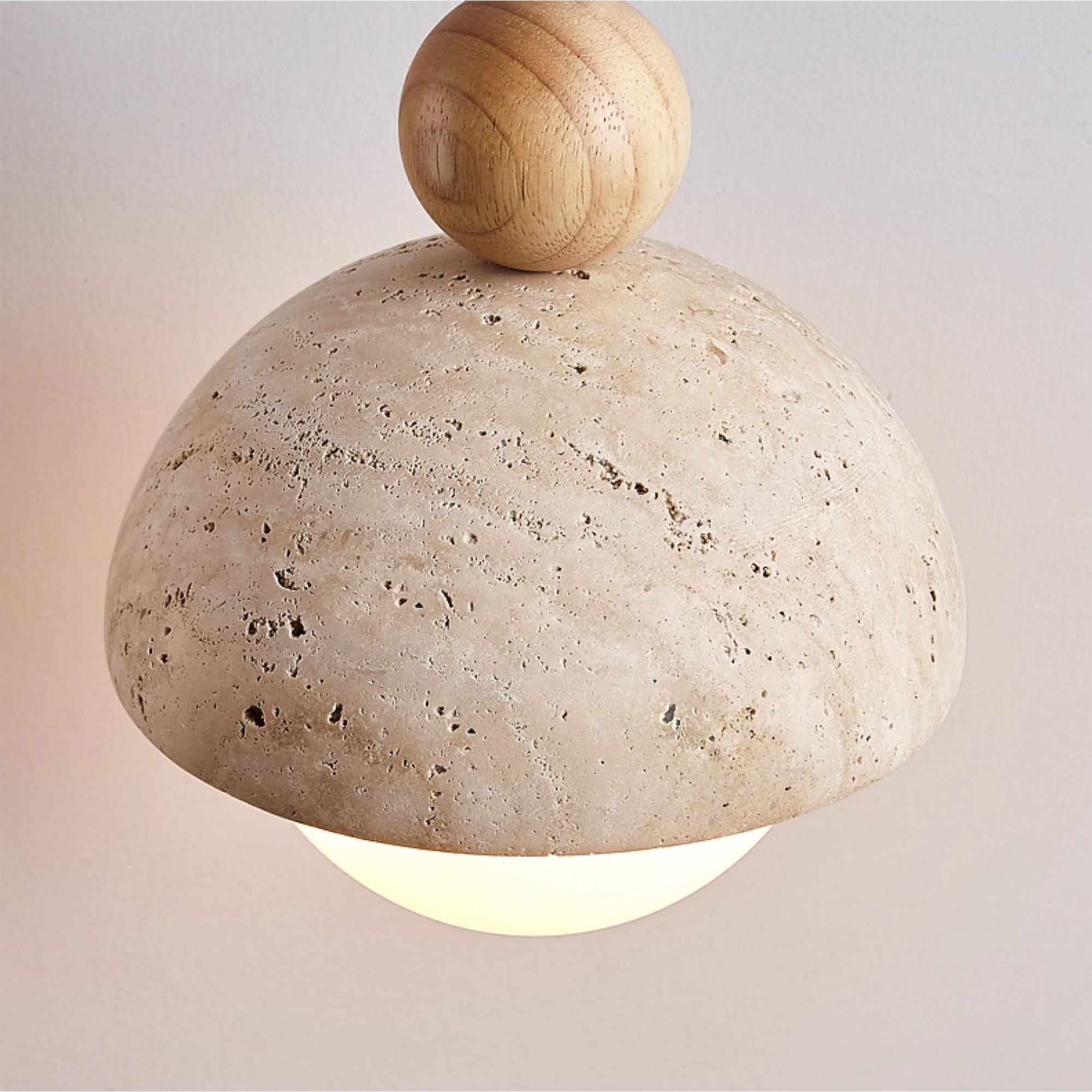 WOMO Travertine Globe Pendant Light-WM3085