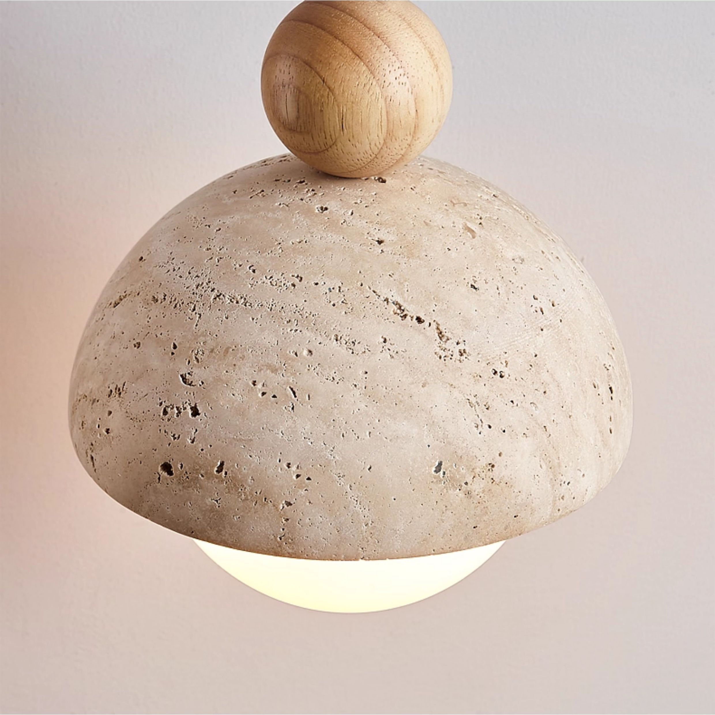 WOMO Travertine Globe Pendant Light-WM3085