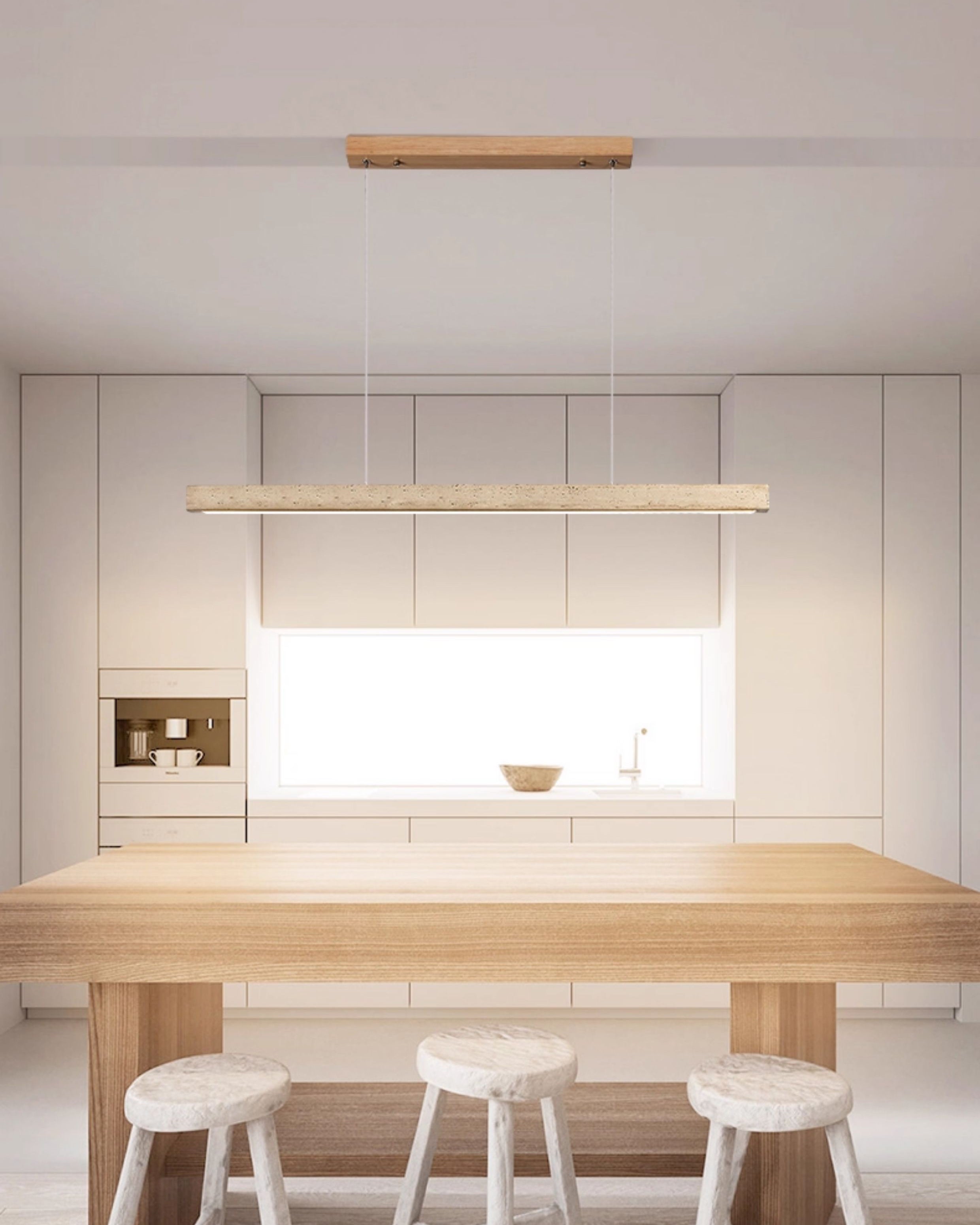 WOMO Linear Travertine Pendant Light-WM3086